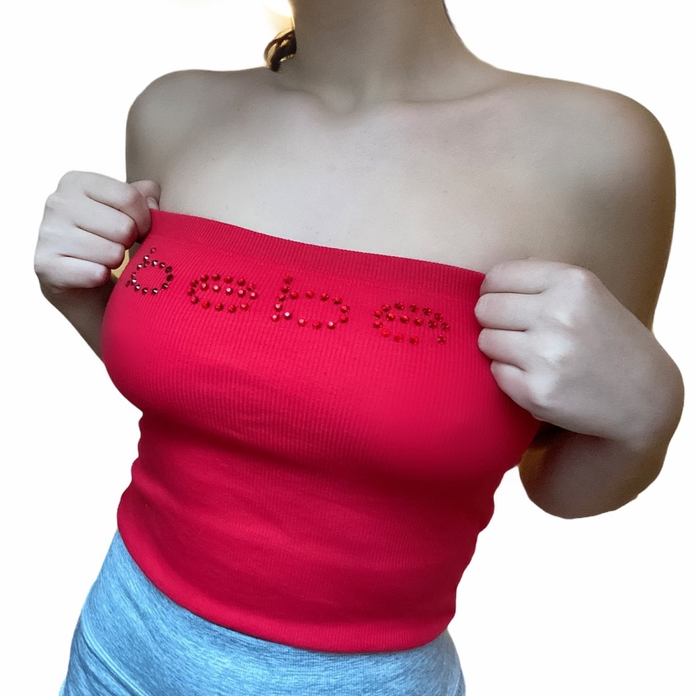 BEBE cropped Tube Top